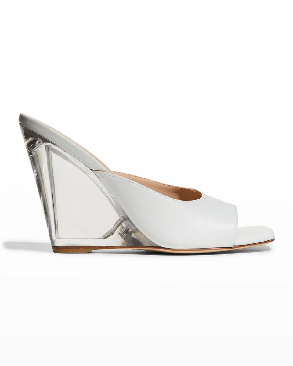 Tia Transparent Wedge Slide Sandals